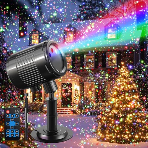 Christmas Laser Projector Light Outdoor, RGB Firefly Moving Lights, IP65 Waterproof for Garden Yard Party Decor W6136