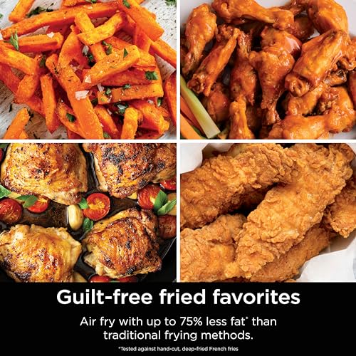 Air Fryer, 8 QT DoubleStack 2-Basket, 6-in-1, Roast & Bake, Dishwasher Safe N927