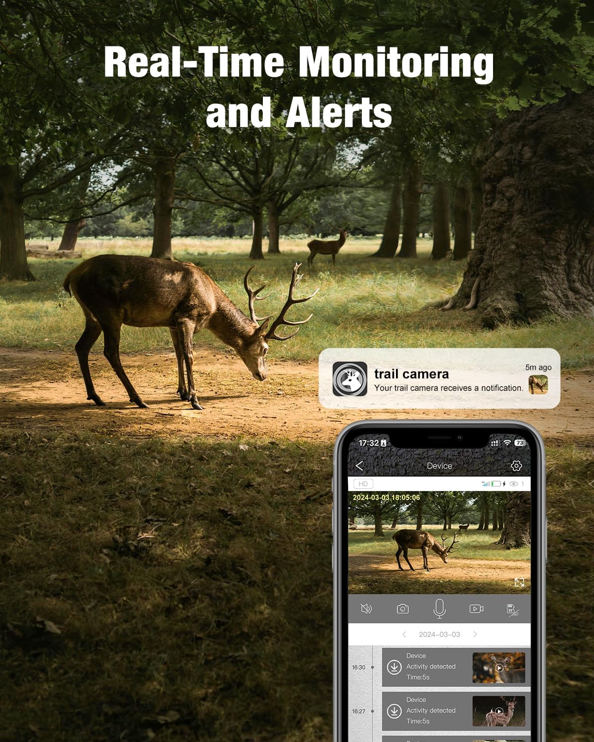 Solar Powered 4G LTE Cellular Trail Camera with 4K Live Video and App Control P87528