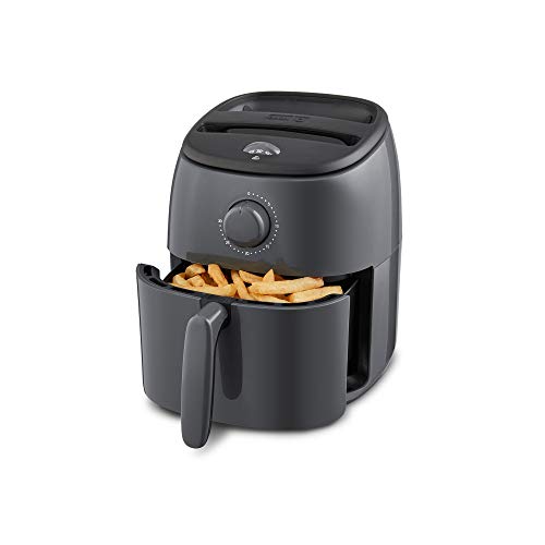 Electric Air Fryer Oven, 2.6 Qt., Grey, Compact, Auto Shut Off, 1000-Watt L764