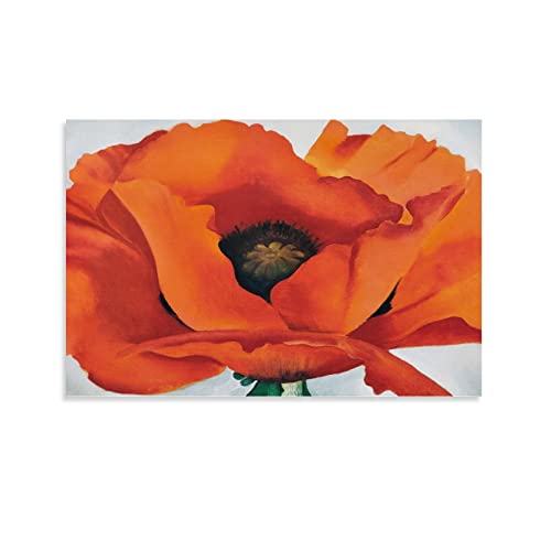 Red Poppies Georgia O'Keeffe Art Flower Poster Wall Art Paintings Canvas Wall Decor Home Decor Living Room Decor Aesthetic Prints 24x36inch(60x90cm) Unframe-Style