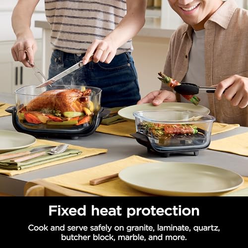 Air Fryer with Glass Containers, 4 QT & 6 Cup, Dishwasher Safe Y888