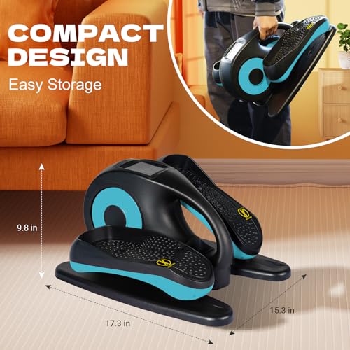 Under Desk Elliptical Machine, Seated Leg Exerciser with Remote Control V886521
