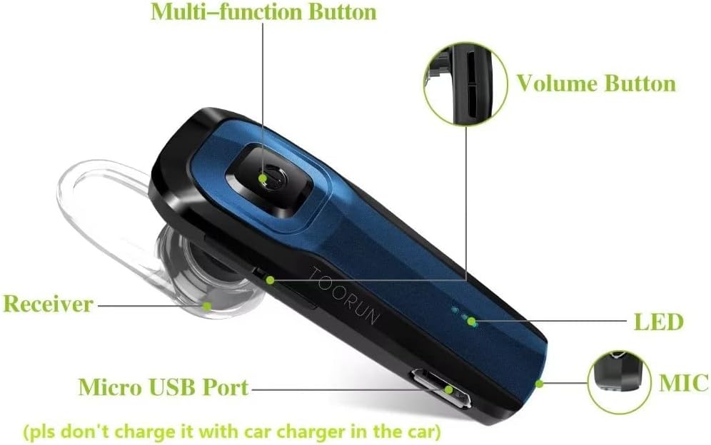 Wireless Bluetooth Earpiece with Noise Reduction and Microphone for Phones and Laptops X6186