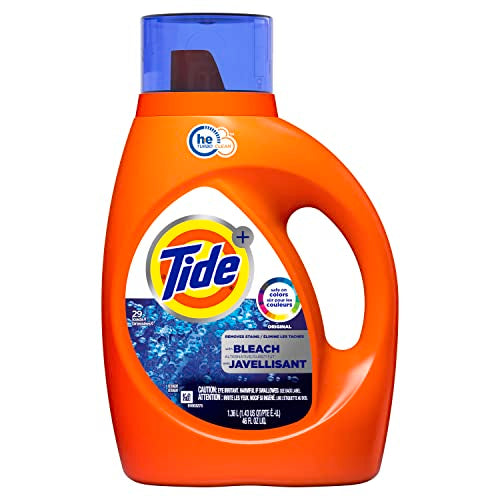 Tide Plus Bleach Alternative HE Turbo Clean Liquid Laundry Detergent, 46fl oz, 29 loads