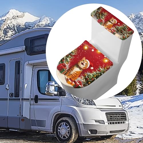 Christmas Toilet Lid and Tank Cover Set for Bathroom Decor Q334993