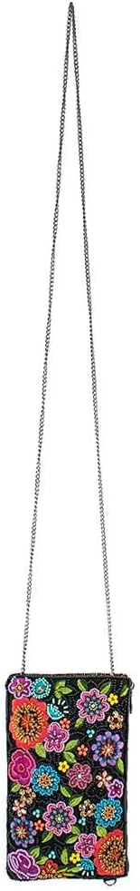 Beaded Floral Crossbody Phone Bag C735