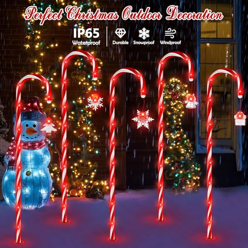 Solar Christmas Candy Cane Lights Outdoor, 20 Pack 110 LED, 8 Modes G703703