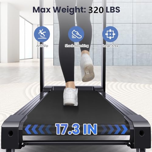 Folding Treadmill with Auto Incline for Home Walking and Running O63147