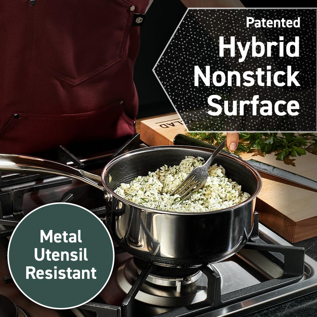 12 Piece Hybrid Stainless Steel Cookware Set with Lids O929