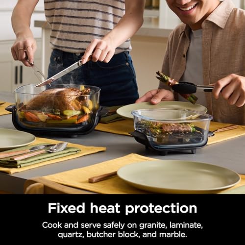 Air Fryer with Glass Containers, 4 QT & 6 Cup, Dishwasher Safe Y888