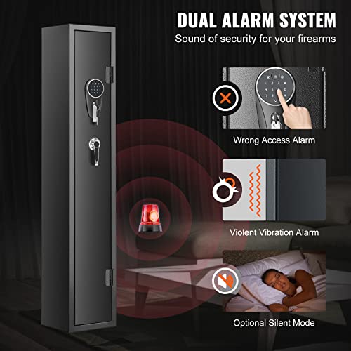 6-8 Rifles Gun Safe with Fingerprint and Digital Keypad Lock S64165