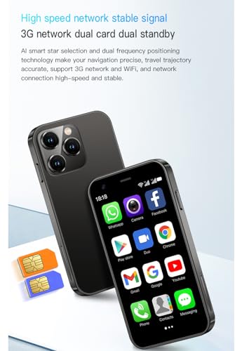 Mini Smartphone 3.0 Inch Android Quad Core Dual SIM Unlocked A438853