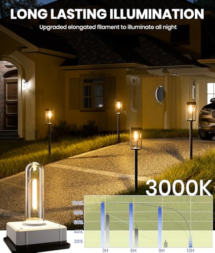 Solar Pathway Lights Outdoor, IP65 Waterproof, Auto On/Off Z346