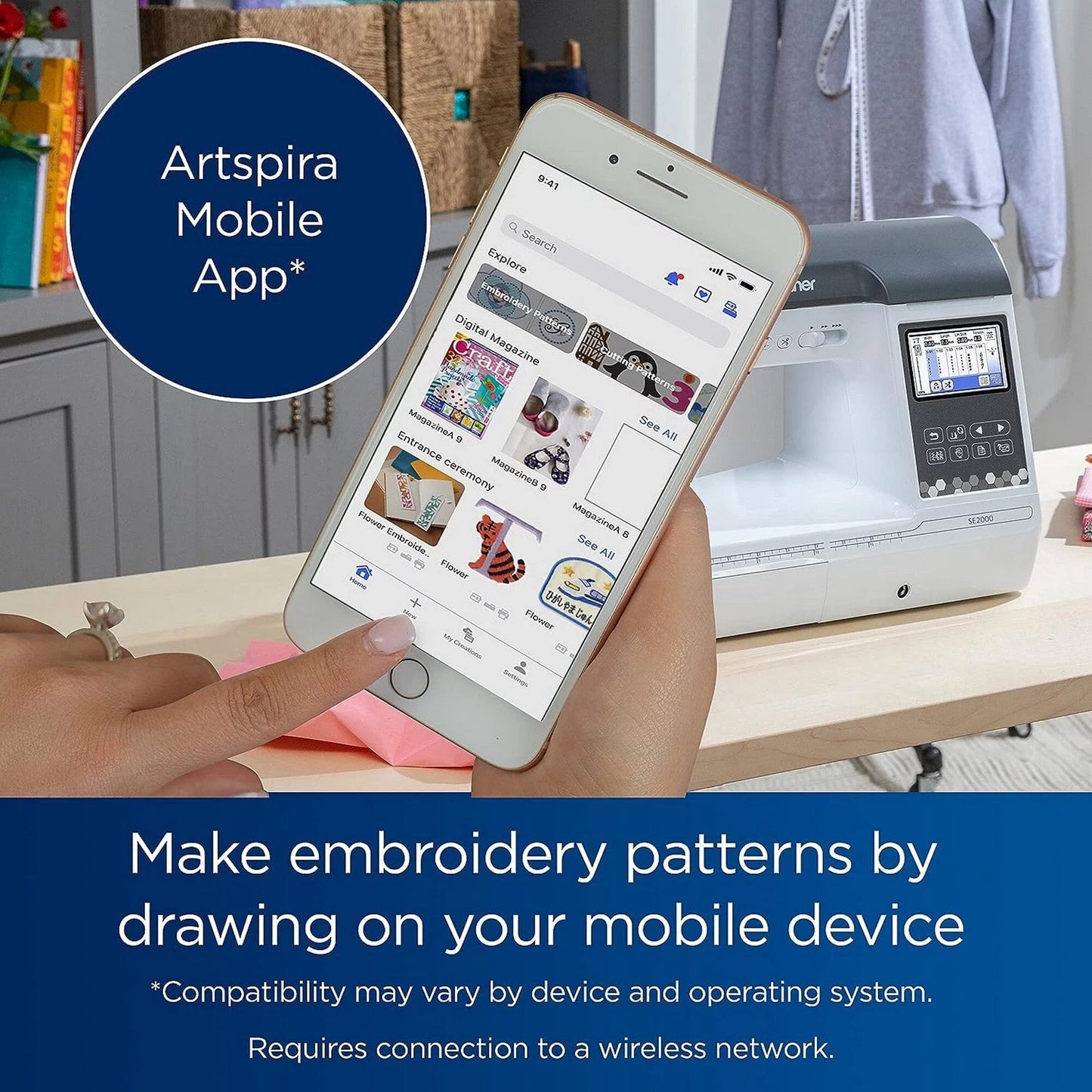 Sewing and Embroidery Machine with Deluxe Bundle V68981