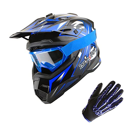 Adult Motocross Helmet Full Face Racing Style Matt Black U258