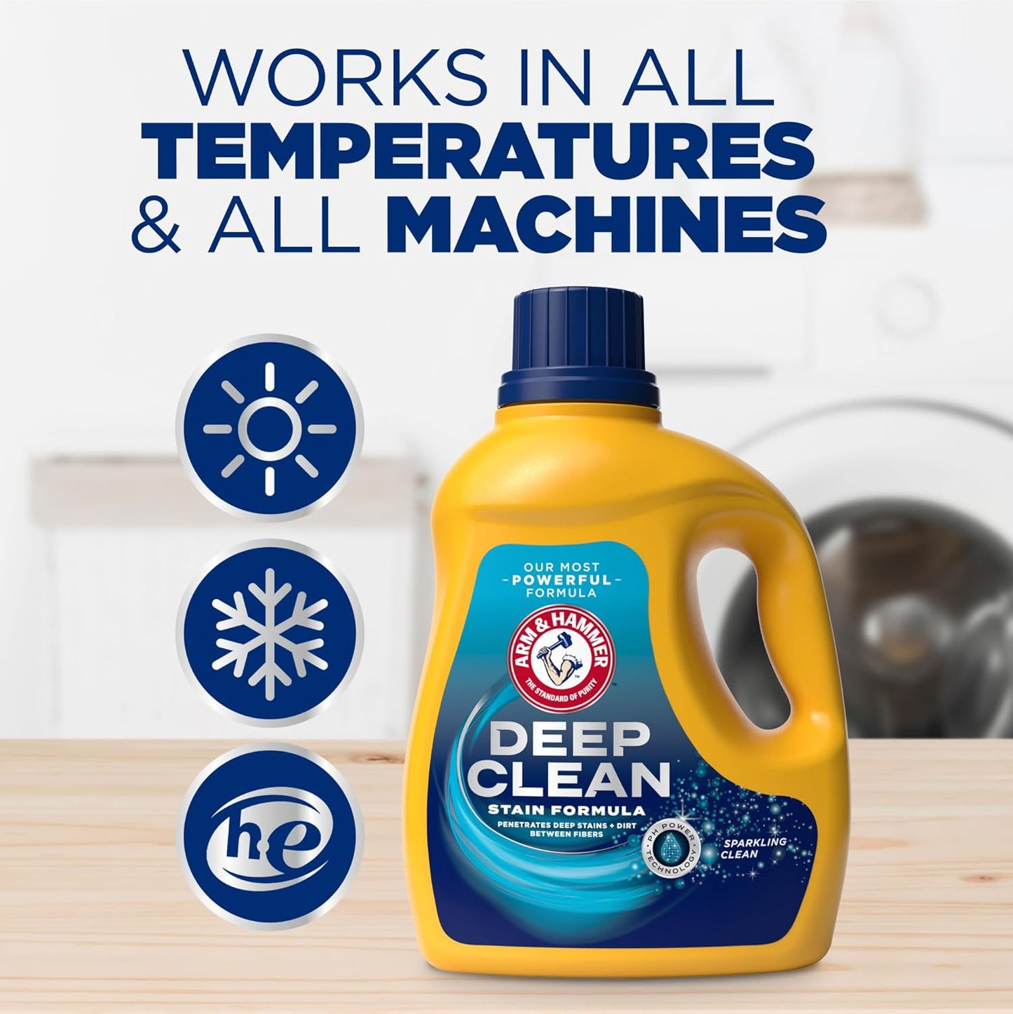 Liquid Laundry Detergent, Deep Clean Stain Formula, 102 fl oz D3793