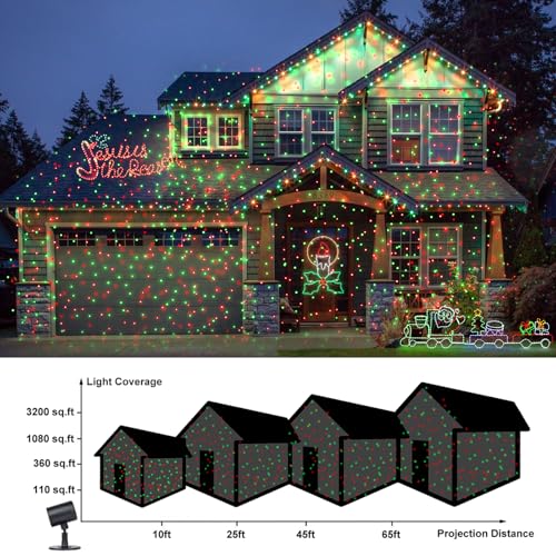 Christmas Laser Projector Lights Outdoor Indoor with Remote Control H369