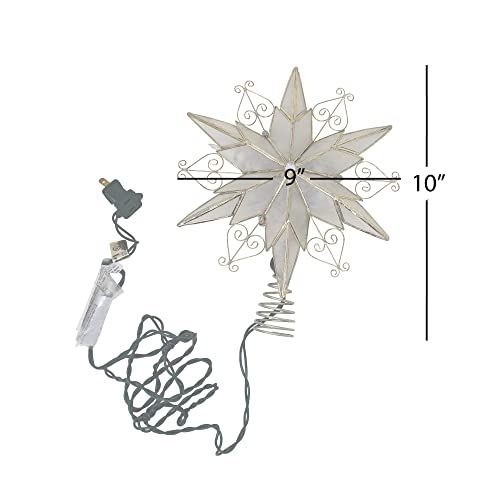 10-Light 6-Point Capiz Star Treetop X1771
