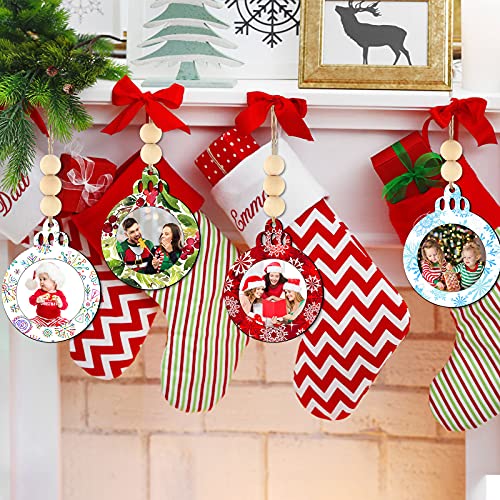 24 Pcs Christmas Photo Ornament Frames for Baby First Christmas Tree Keepsake F1934