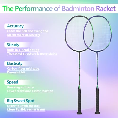 Carbon Fiber Badminton Racket for Backyards Gym R793437