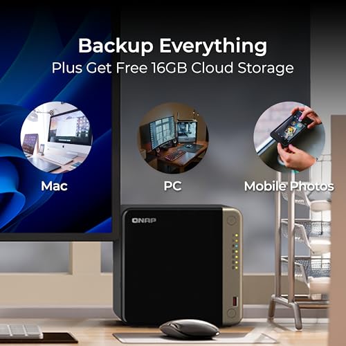 4 Bay Desktop NAS with Intel Celeron Quad-core Processor and Dual 2.5GbE F683073