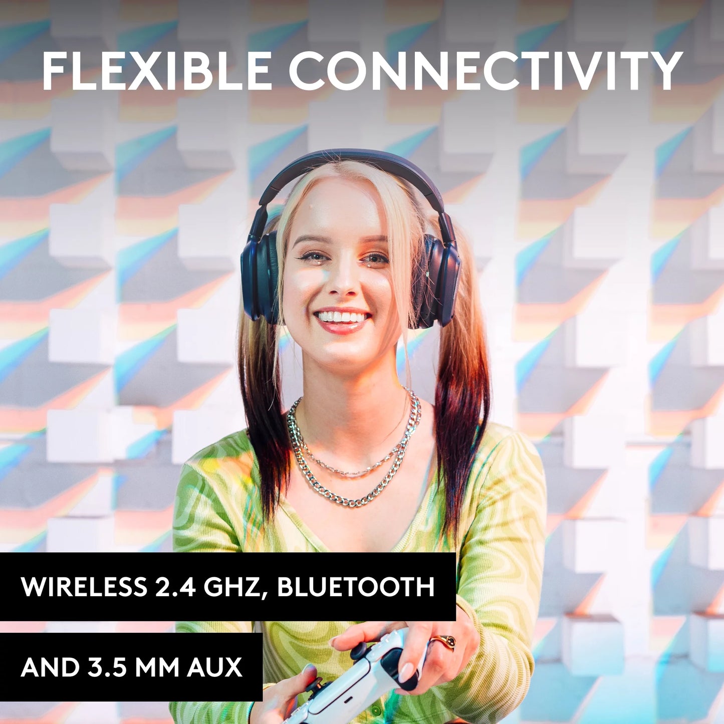 Wireless Gaming Headset with Bluetooth, Dolby Atmos, Detachable Boom S13634