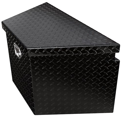 33 Inch Trailer Tongue Box, Heavy Duty Aluminum Tool Box with Lock and Keys I285284
