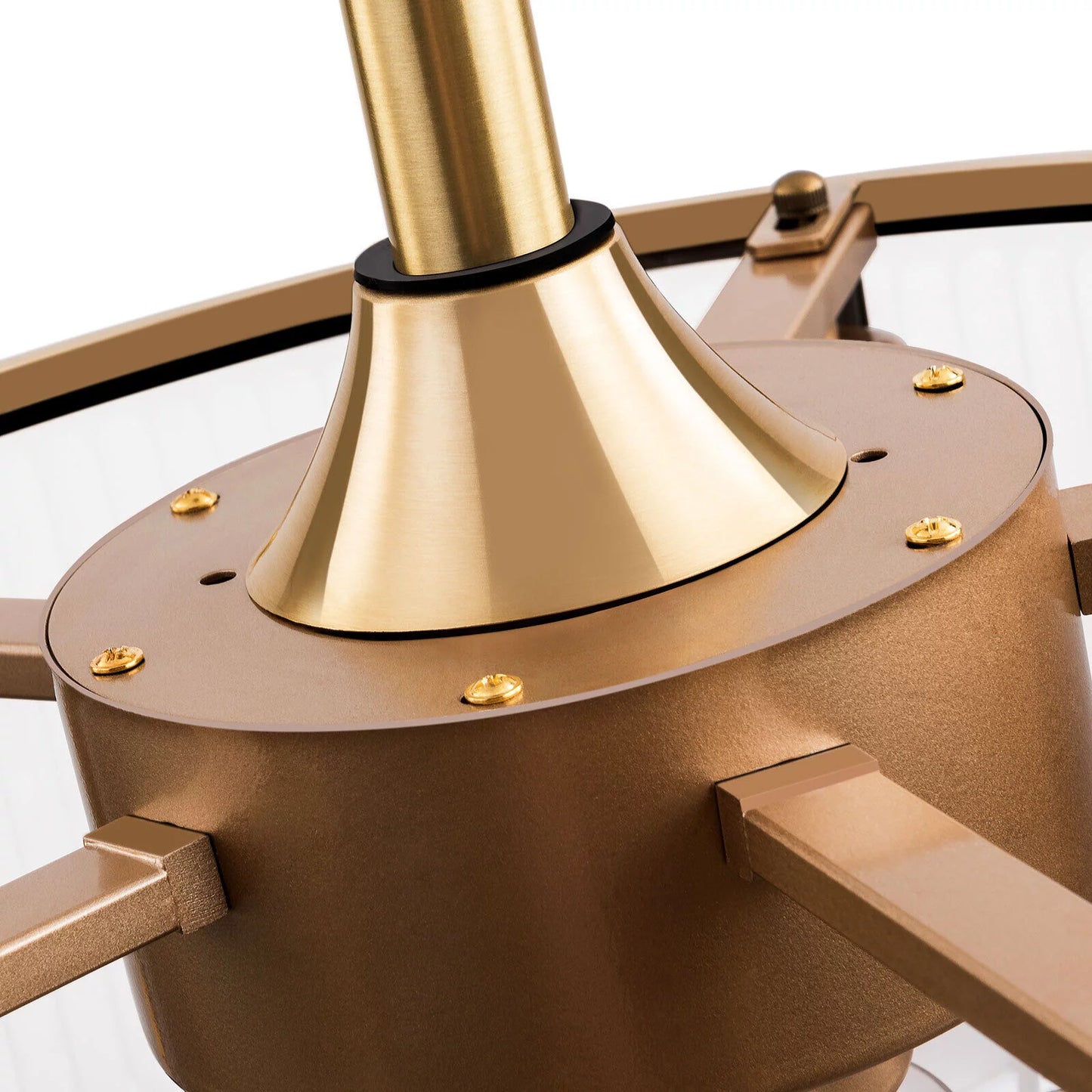Farmhouse Ceiling Fan Light Gold With Remote Control L2827