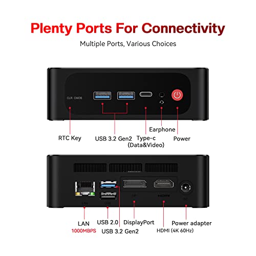 Mini PC, AMD Ryzen 5 5560U, 16GB RAM 500GB SSD J430