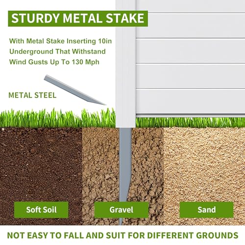 Vinyl Privacy Fence Panels 2-Pack, 48x48 in, Outdoor Yard Screen L455