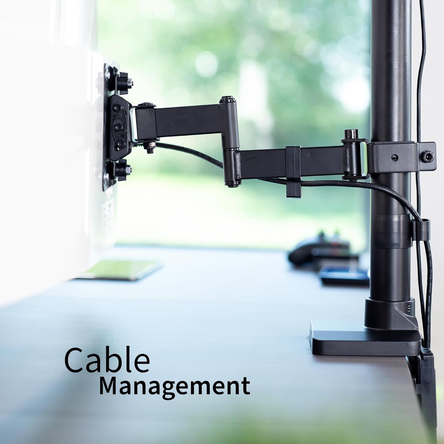 Dual Monitor Desk Mount with Extension Arms for Ultrawide Screens up to 43 inches Y318