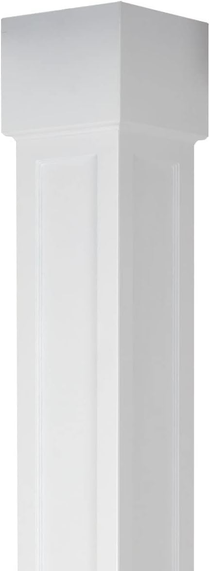 16"W x 8'H Square Non-Tapered Recessed Panel PVC Column Wrap Kit P5700