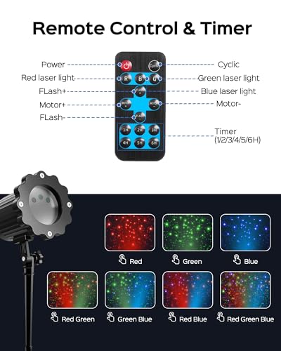 Christmas Projector Lights Outdoor with Remote Control A7993