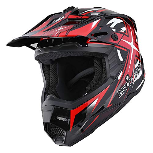 Adult Motocross Helmet Full Face Racing Style Matt Black U258