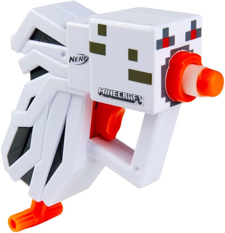 Minecraft Ghast Mini Blaster with 2 Darts, Pull-Down Priming Handle T274