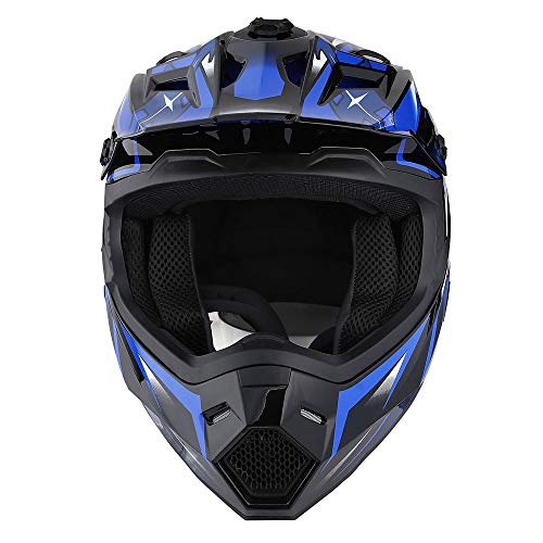 Adult Motocross Helmet Full Face Racing Style Matt Black U258