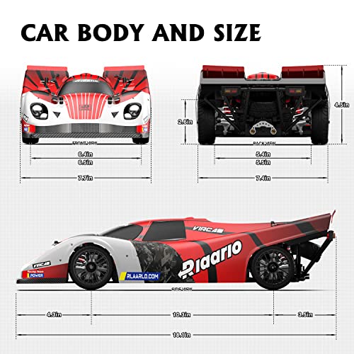 1/10 RTR Brushless RC Car for Adults, 50mph Off-Road Monster Truck 4WD R2126