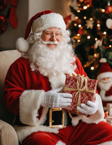 Men's Red Santa Claus Costume Set 11pcs X7282