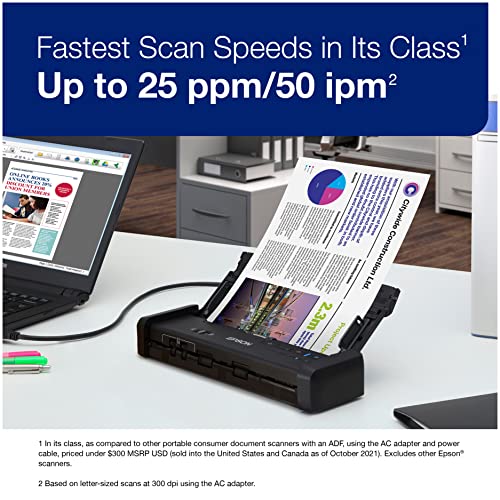 Wireless Compact Desktop Document Scanner with Auto Document Feeder B4143