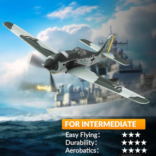 RC Plane 3 Channel Remote Control Airplane Fighter Toy, 2.4GHz 6-axis Gyro, Easy to Fly for Adults Kids Beginners Q215470