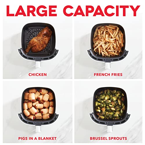 Electric Air Fryer Oven, 2.6 Qt., Grey, Compact, Auto Shut Off, 1000-Watt L764
