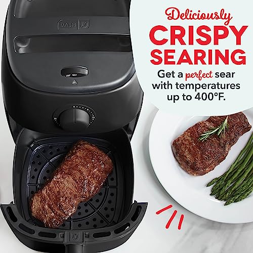 Electric Air Fryer Oven, 2.6 Qt., Grey, Compact, Auto Shut Off, 1000-Watt L764