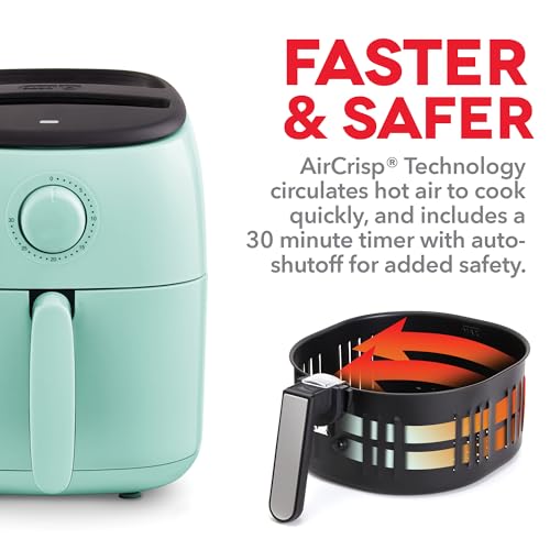 Electric Air Fryer Oven, 2.6 Qt., Grey, Compact, Auto Shut Off, 1000-Watt L764