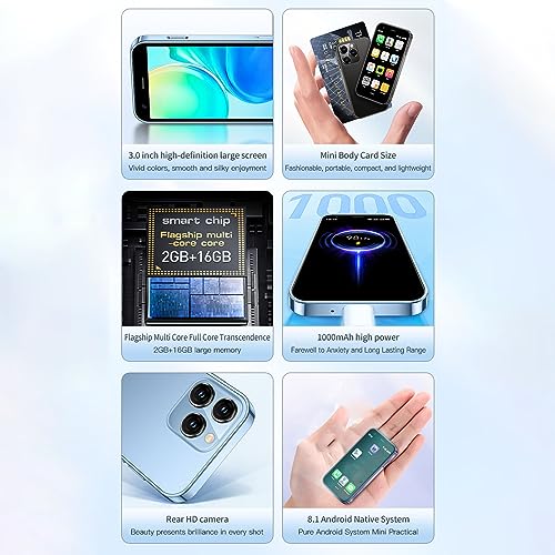 3G Mini Smartphone, 3 Inch Dual SIM Unlocked Kids Phone Z110