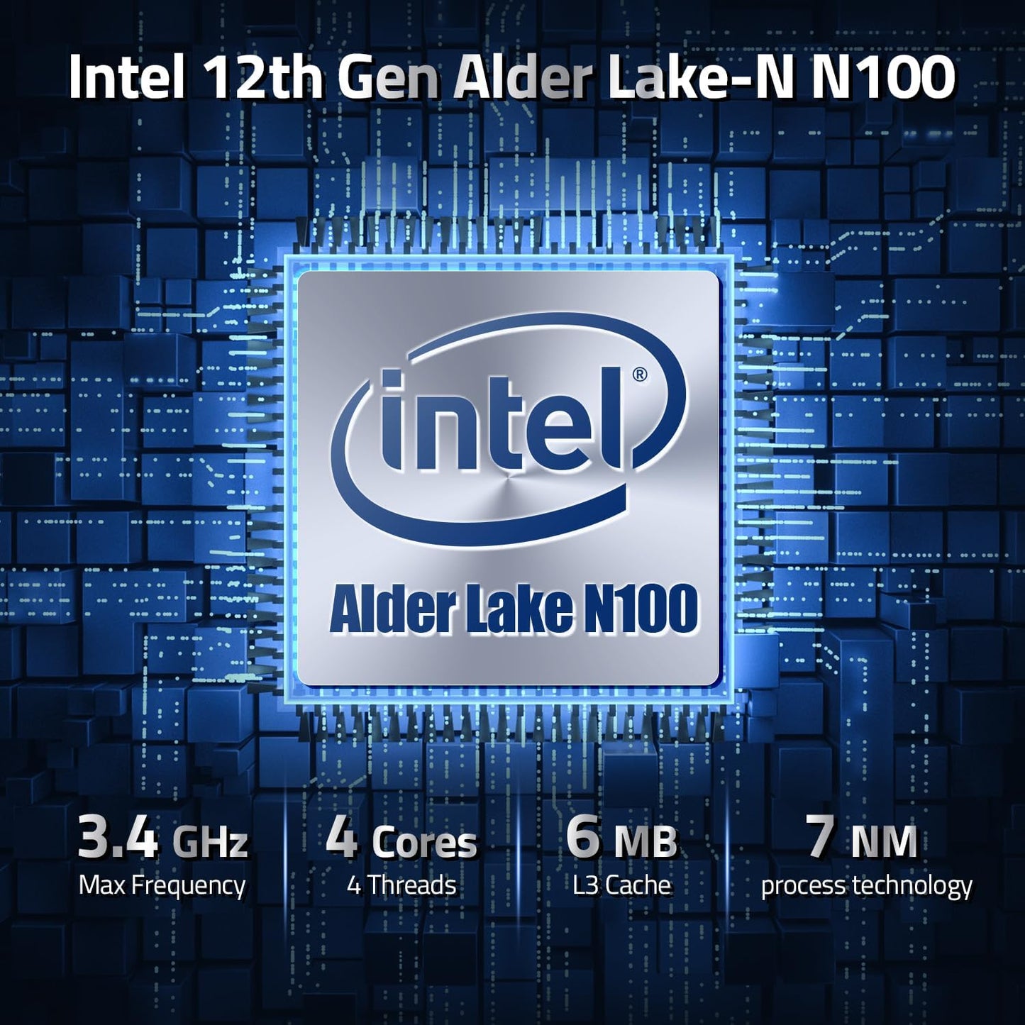 Mini PC, Intel 12th Gen N100, 16GB RAM 512GB SSD, Triple 4K Display R658232
