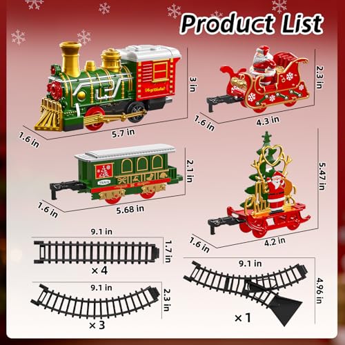 Electric Train Set for Kids with Smoke, Light and Sound, DIY Track Building Toy V61635