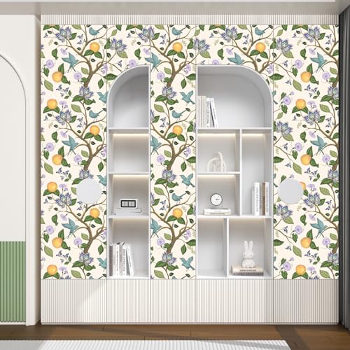 Vintage Beige Floral Peel and Stick Wallpaper K193184