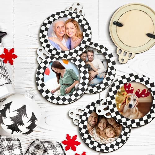 24 Pcs Christmas Photo Ornament Frames for Baby First Christmas Tree Keepsake F1934