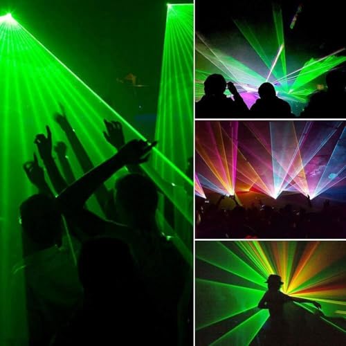 Stage Laser Light, 5 Beam Sound Activated DJ Party Lights with Remote Control O445463